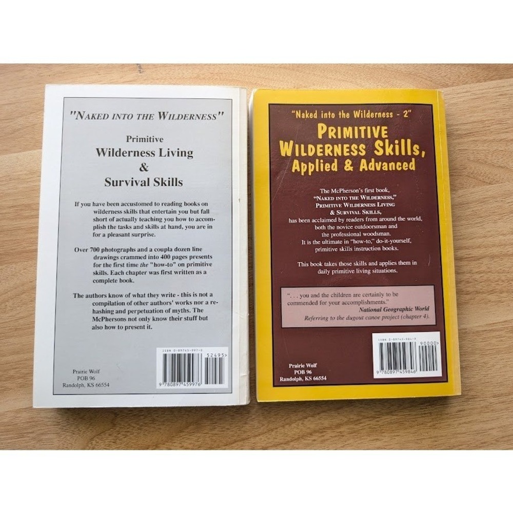 2 Lot Primitive Wilderness Living & Survival Skills John & Geri McPherson Good - Picture 3 of 6